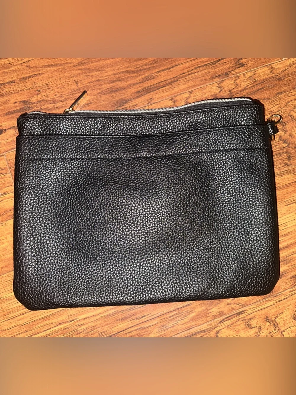 Itzy Ritzy Black Leather Wristlet Diaper Changes on the go